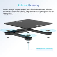 Healthkeep digitális személymérleg 180 kg-ig, LED kijelzővel és edzett üveggel 3