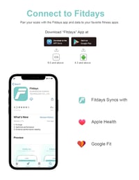 Healthkeep digitális testösszetétel-elemző mérleg, okos skála iOS/Android alkalmazással, 180 kg-ig 4