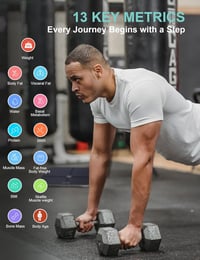 Healthkeep digitális testösszetétel-elemző mérleg, okos skála iOS/Android alkalmazással, 180 kg-ig 3