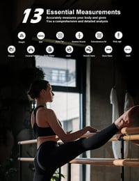 Healthkeep Okos Testösszetétel Mérleg Bluetooth Applikációval - Testzsír BMI Izomtömeg Mérő Digitális Személymérleg Fekete 2