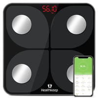 Healthkeep Okos Testösszetétel Mérleg Bluetooth Applikációval - Testzsír BMI Izomtömeg Mérő Digitális Személymérleg Fekete 1