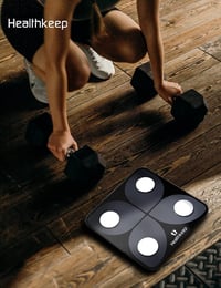 Healthkeep Okos Testösszetétel Mérleg Bluetooth Applikációval - Testzsír BMI Izomtömeg Mérő Digitális Személymérleg Fekete 3