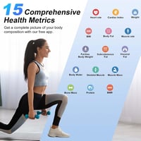 Healthkeep testösszetétel elemző mérleg 15 adattal, szívfrekvencia és BMI mérés, iOS Android alkalmazás 9