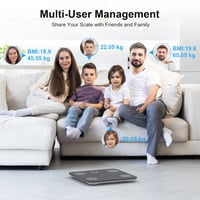 Healthkeep testösszetétel elemző mérleg 15 adattal, szívfrekvencia és BMI mérés, iOS Android alkalmazás 8