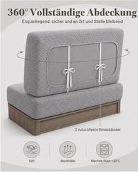 Husă pentru Set de Canapea Hearda Karaván, 2 buc, Husă Jacquard din Microfibră pentru Scaune de Rulotă, pentru Masă de Sufragerie și Canapea, Husă de Pernă Elastică Antiderapantă cu 2 Șnururi 5