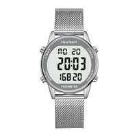 Hearkent digitalni sat s brojačem koraka, brojačem kalorija, vodootpornost 30 m - srebrni - remen od 18 mm 1