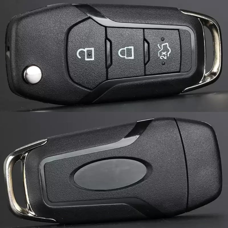 Heart Horse 3 gombos autókulcs ház Ford Mondeo S-Max Galaxy KA+ modellekhez, 433Mhz FSK ID49 chippel, távirányítós kulcsház csere