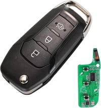 Heart Horse 3 gombos autókulcs ház Ford Mondeo S-Max Galaxy KA+ modellekhez, 433Mhz FSK ID49 chippel, távirányítós kulcsház csere 1