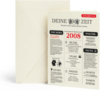 heaven+paper 18. születésnapi üdvözlőkártya borítékkal, DIN A5, FSC papír 1