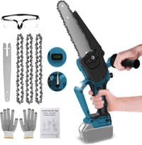 HEBERUCK Akkumulátoros Mini Láncfűrész Továbbfejlesztett Láncolajozással - Kefe Nélküli Motor, Kompakt Méret, 1,5 kg Súlyú Kerti Szerszám 1