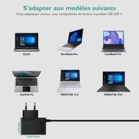 Nabíjací kábel Heblumin pre notebooky Medion Akoya S2218/E14223/E2213/E3222 a Chuwi GemiBook/LarkBook – 12V 2A 3