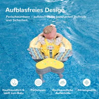 HECCEI Úszógyűrű Babáknak 3-24 Hónapos Korig, Nem Felfújható Úszástanulás Segédeszköz - Colorful Fish Yellow 4