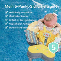 HECCEI Úszógyűrű Babáknak 3-24 Hónapos Korig, Nem Felfújható Úszástanulás Segédeszköz - Colorful Fish Yellow 5