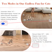 Interaktívna hračka pre mačky Hedsuin H1K3 pre mačky a mačiatka v interiéri – Automatická a manuálna pohyblivá hračka, rozvoj loveckého inštinktu, mentálna stimulácia 7