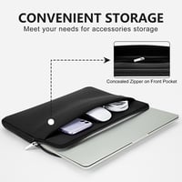 HEDUGO Puzdro na notebook 15-16 palcov pre MacBook Air/Pro, HP, Acer, Asus, polstrovaný ochranný obal s puzdrom na príslušenstvo na zips 3