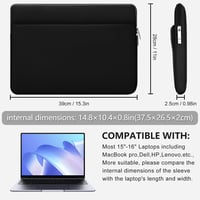 HEDUGO Puzdro na notebook 15-16 palcov pre MacBook Air/Pro, HP, Acer, Asus, polstrovaný ochranný obal s puzdrom na príslušenstvo na zips 2