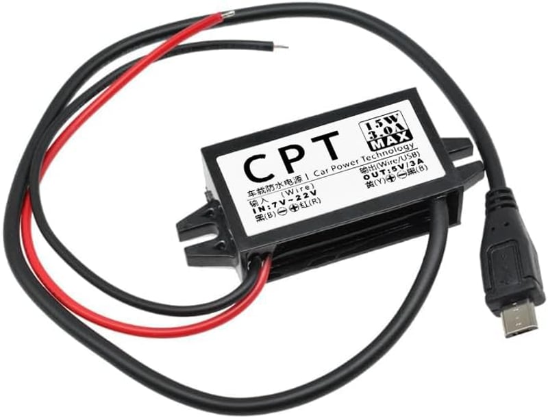 Heemol 12V USB adaptér, 12V na 5V micro USB menič, 3A 15W DC buck konvertor modul, napájací menič do auta
