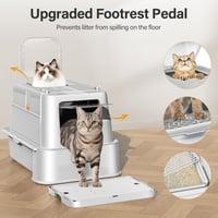 HEGGCOOE XL macskavécé fedéllel, fiókos zárt wc szűrővel és lapáttal 4