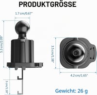 Univerzálny vetrací klip na držiak telefónu do auta Hehglng, priemer guľôčky 17 mm, kompatibilný s väčšinou držiakov do auta 2