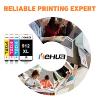 hehua 912XL utángyártott tintapatron csomag HP OfficeJet 8012-8025 nyomtatókhoz, 4 db 7