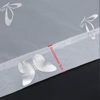 HeichkelL ezüst fényvisszaverő voile függöny pillangó mintás konyhai rövid függöny 30x90cm 5
