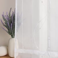 Heichkell Voile Rimska zavjesa s vezom, bijela, 100x140 cm, od prozirnog materijala 6