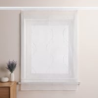 Heichkell Voile Rimska zavjesa s vezom, bijela, 100x140 cm, od prozirnog materijala 2