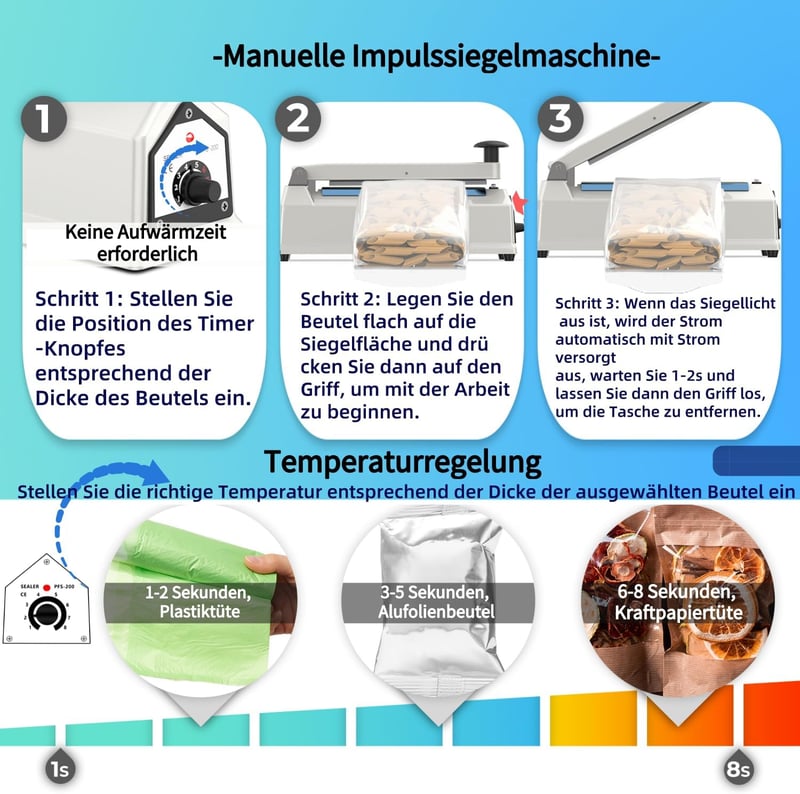 HeiGuno 300mm Forró Levegős Műanyaghegesztő Gép - Fehér Fóliahegesztő Készülék Elektromos Működéssel, 400W Teljesítmény, Automatikus Kikapcs