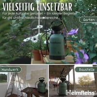 Heimfleiss 5 Literes Nyomáspermetező - Kerti és Autómosó Permetezőpalack, Állítható Vállpánttal, 3 Bar Nyomással, Sárgaréz Szórófejjel, Növé 6