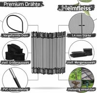 Heimfleiss® Fúrófil és Huzalcsipesz 1,4x100-300mm 1000db Betonkötöző Szett 4