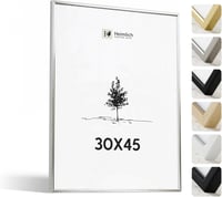 Heimlich 1 ks 30 x 45 cm strieborný šampanský hliníkový kovový rám na dokumenty pre veľkú koláž 1