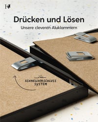 Ramă foto din aluminiu Heimlich, 30x45 cm, neagră, ramă metalică pentru postere, cu front din plastic pentru montare pe perete, 1 buc. 4