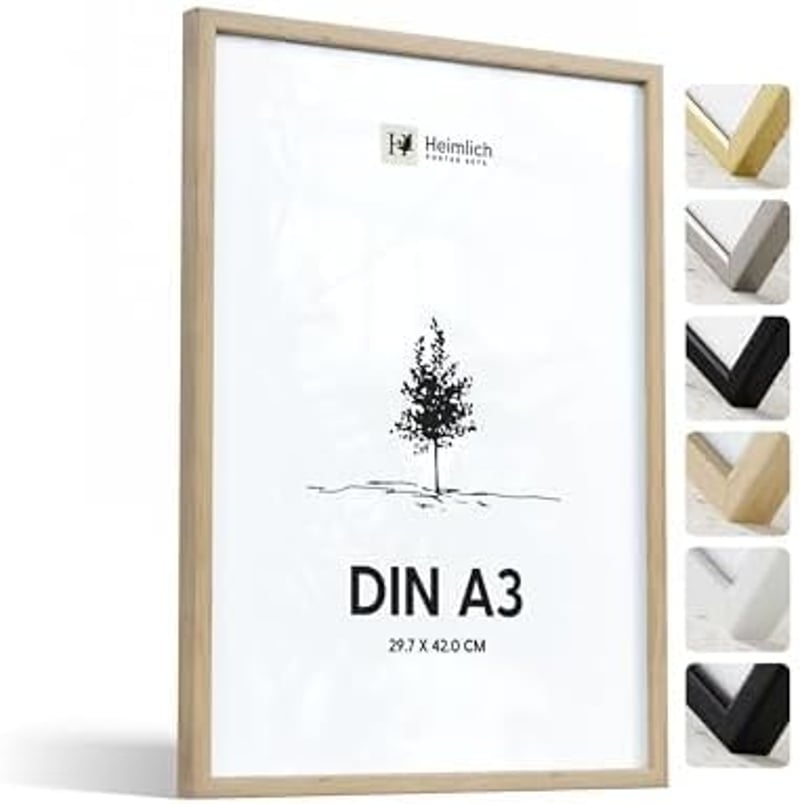Heimlich Képkeret DIN A3 30x42 cm Tölgy Fa Natúr Fénykép Plakát Keret