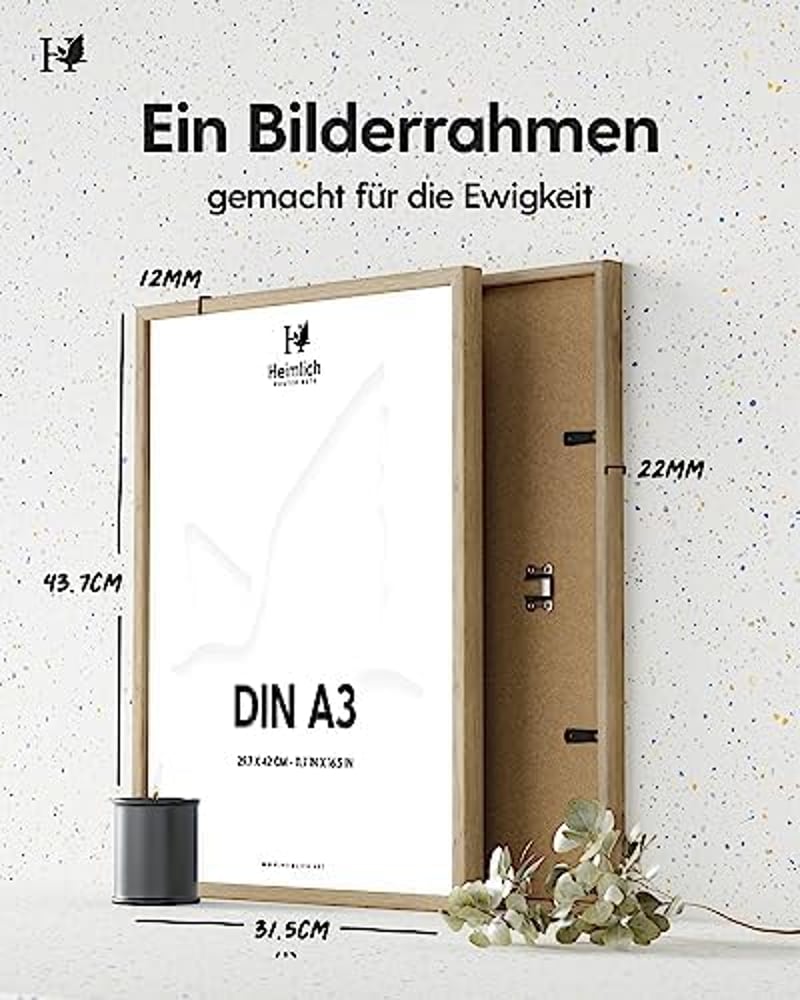 Heimlich Képkeret DIN A3 30x42 cm Tölgy Fa Natúr Fénykép Plakát Keret