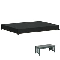 HEIMUNI Ochranný obrus na záhradný stôl 205x105x15 cm - Vodoodolný, UV odolný ochranný kryt na stôl z polyesteru, čierny, vetruodolný kryt na vonkajší nábytok 1