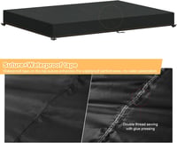 HEIMUNI Kerti Asztaltakaró 205x105x15 cm - Vízálló, UV-Ellenálló Asztallap Védőhuzat Poliészterből, Fekete, Szélálló Kültéri Bútortakaró 5