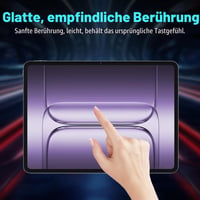 Heioloo 2 bucăți folie de sticlă securizată pentru OnePlus Pad 3 2025 - Duritate 9H, fără bule, rezistentă la zgârieturi, ultra transparentă 3