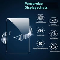 Heioloo 2 bucăți folie de sticlă securizată pentru OnePlus Pad 3 2025 - Duritate 9H, fără bule, rezistentă la zgârieturi, ultra transparentă 4