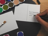 Heite 100 ks bielych prázdnych pohľadníc DIN A6 na kreatívnu tvorbu, pohľadnice s vlastným dizajnom, prémiový natieraný papier 300 g/m² 3