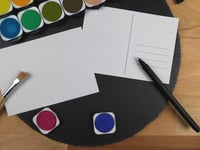 Heite 100 ks bielych prázdnych pohľadníc DIN A6 na kreatívnu tvorbu, pohľadnice s vlastným dizajnom, prémiový natieraný papier 300 g/m² 2