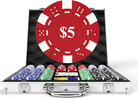 HEITOK 500 Darabos Poker Zseton Készlet 11,5g Számozott Zsetonokkal Alumínium Kofferben 1-500$ Blackjack Kaszinó Játékokhoz 1