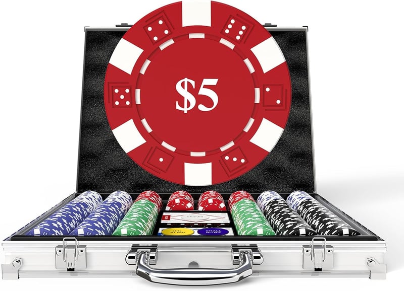 HEITOK 500 Darabos Poker Zseton Készlet 11,5g Számozott Zsetonokkal Alumínium Kofferben 1-500$ Blackjack Kaszinó Játékokhoz