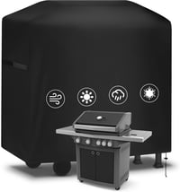 Hejo 420D Oxford fekete grilltakaró szél- és porálló téli ponyva különféle grillhez, 117 x 66 x 117 cm 1