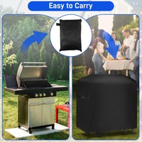 Hejo 420D Oxford fekete grilltakaró szél- és porálló téli ponyva különféle grillhez, 117 x 66 x 117 cm 5