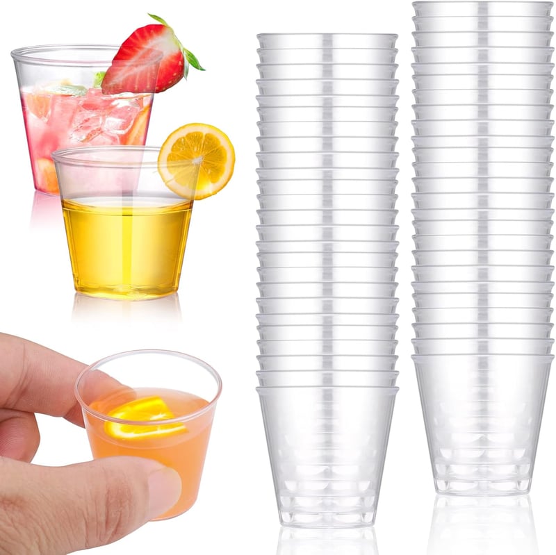 Hejo 50 db Műanyag Pohár 30 ml Parti Pohár Újrafelhasználható Ivópohár