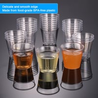 Hejo 50 db Műanyag Pohár 30 ml Parti Pohár Újrafelhasználható Ivópohár 8