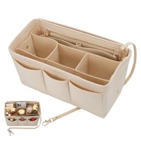 Hejo Organizér do kabelky z plsti, Shopper Beige, veľkosť M, viacvreckový organizér do kabelky pre ženy 1