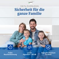 Detektor dymu Hekatron Genius Plus Edition 2021 – 10-ročná batéria, lepiaca podložka, podpora aplikácie, biela, 1 ks – Vyrobené v Nemecku 2