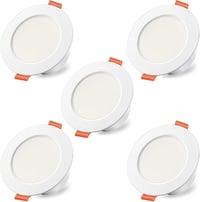 HEKEE LED Beépíthető Spotlámpa 8W Mennyezeti Világítás 2700K Meleg Fehér IP44 Vízálló 800lm 5 Darabos Szett 1