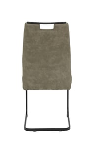 Hela Tische Kerstin XL stolica za ljuljanje, set od 2 komada, mikrovlakna, boja blata, četvrtasti crni okvir, sjedalo s oprugama za udobnost, nosivost 140 kg 8